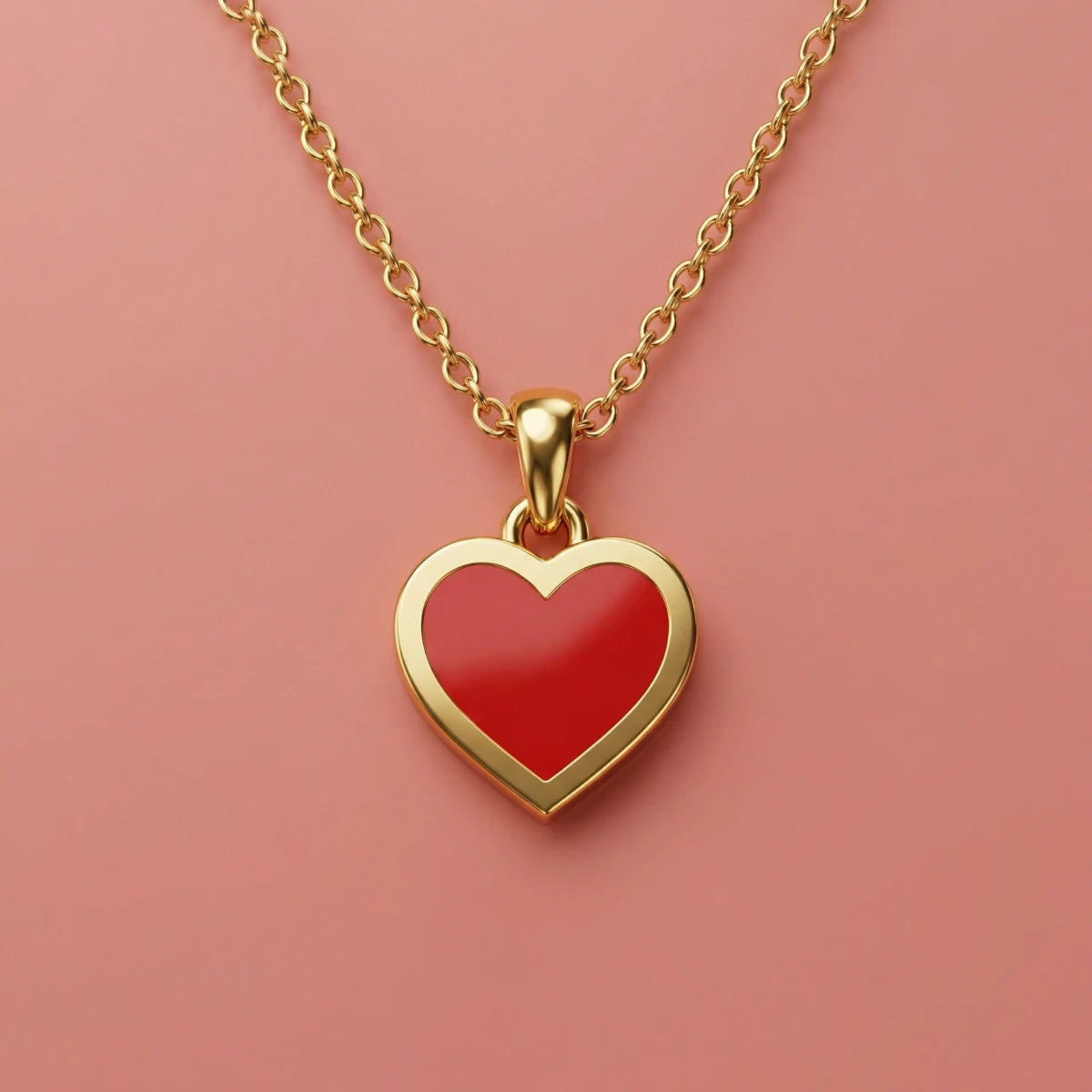 Little Love Heart Gold Pendant | Tinyfacets | cute little love heart gold pendant design