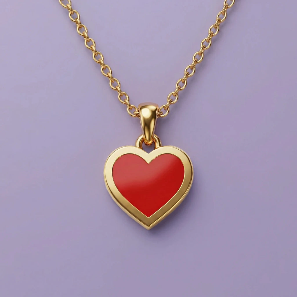 Little Love Heart Gold Pendant | Tinyfacets | little love heart gold pendant