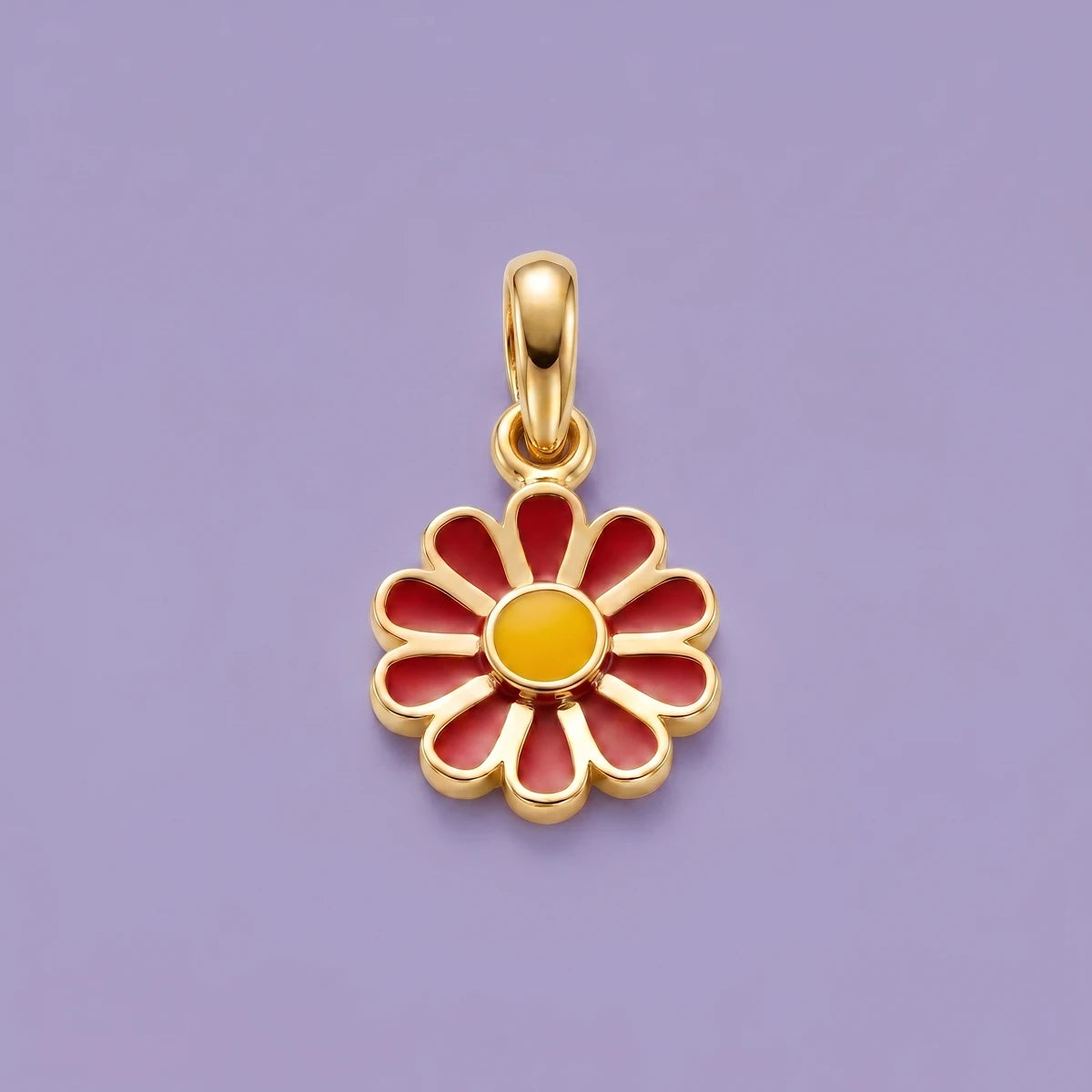 Little Bloom - Flower Kids Gold Pendant | Tinyfacets | flower gold pendant for kids