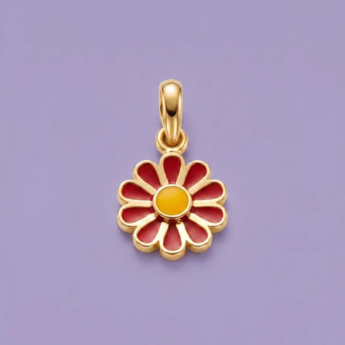 Little Bloom - Flower Kids Gold Pendant | Tinyfacets | flower gold pendant for kids