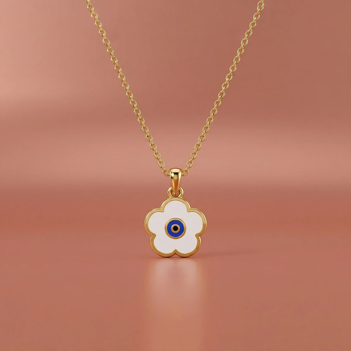 Evil Eye Blossom Gold Pendant | Tinyfacets | gold evil eye blossom gold pendant jewelry