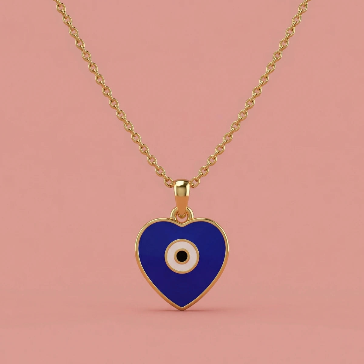 Little Guardian Heart Evil Eye Pendant | Tinyfacets | cute little guardian heart evil eye pendant design
