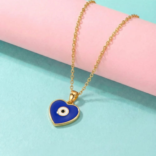 Little Guardian Heart Evil Eye Pendant | Tinyfacets | everyday little guardian heart evil eye pendant wear