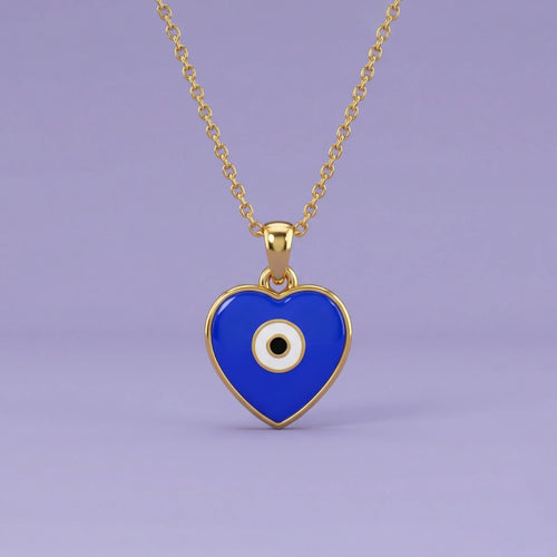 Little Guardian Heart Evil Eye Pendant | Tinyfacets | little guardian heart evil eye pendant