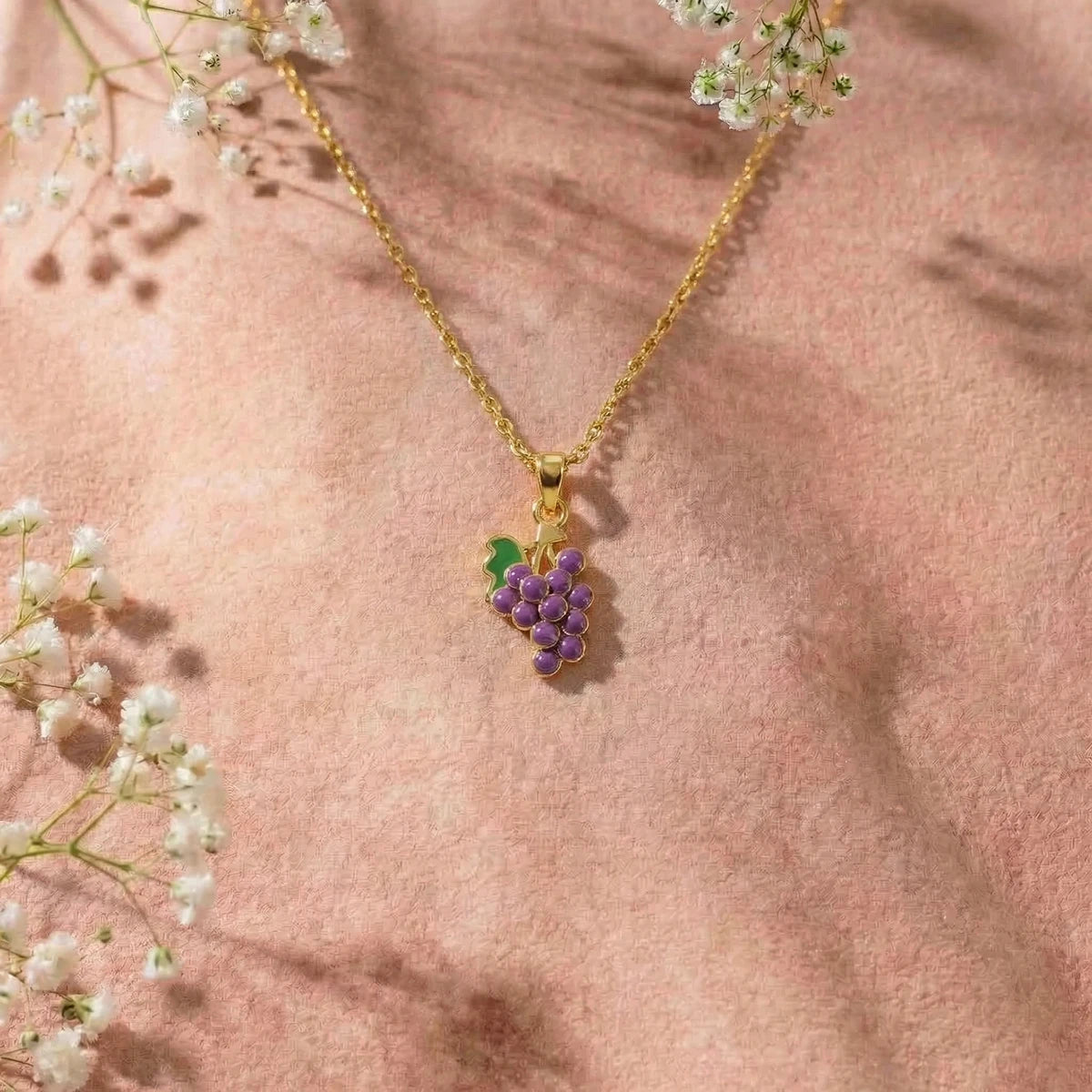 Grape Delight Gold Pendant | Tinyfacets | minimal grape delight gold pendant style