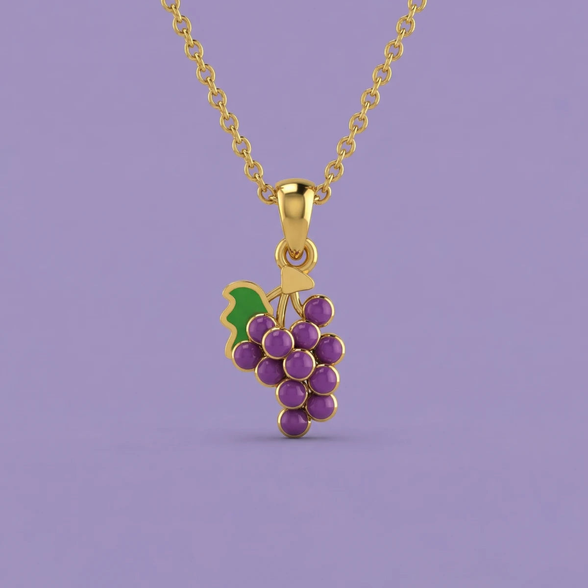 Grape Delight Gold Pendant | Tinyfacets | grape delight gold pendant