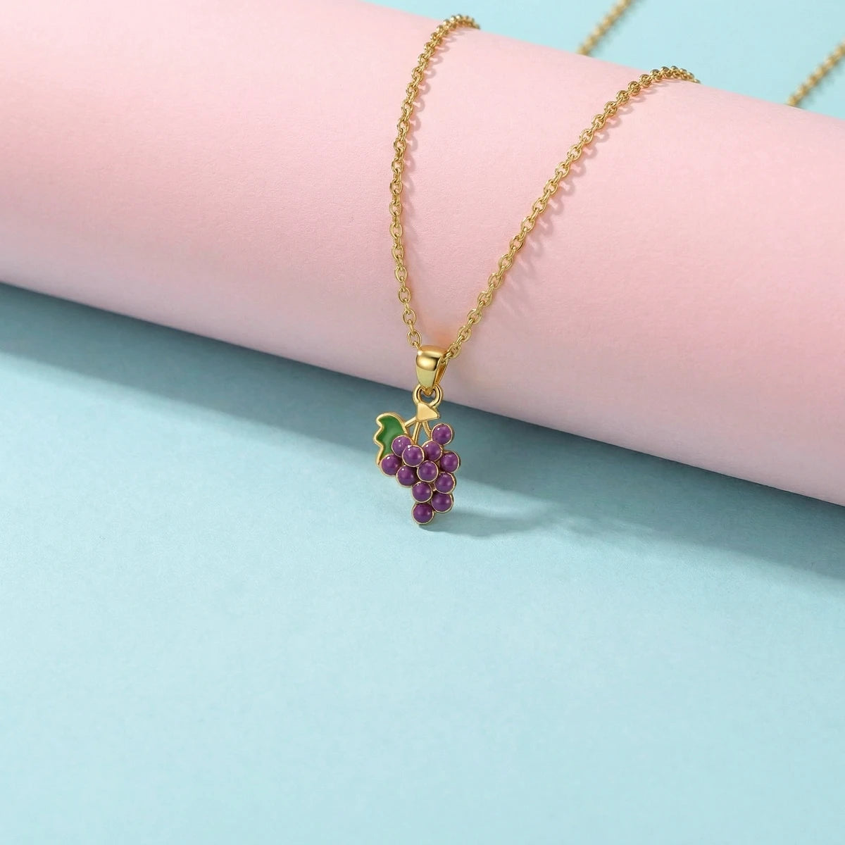 Grape Delight Gold Pendant | Tinyfacets | everyday grape delight gold pendant wear
