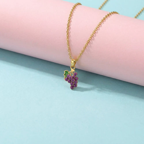 Grape Delight Gold Pendant | Tinyfacets | everyday grape delight gold pendant wear
