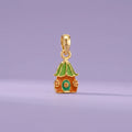 Enchanted Cottage Gold Pendant | Tinyfacets | cottage gold pendant enamel design