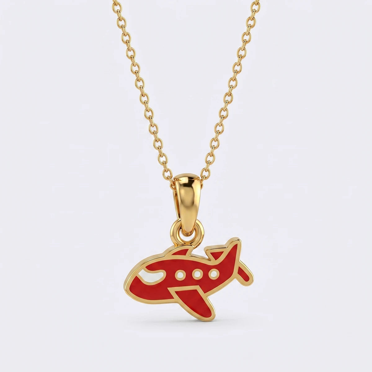 Sky Explorer Aeroplane Gold Pendant | Tinyfacets | travel inspired gold pendant