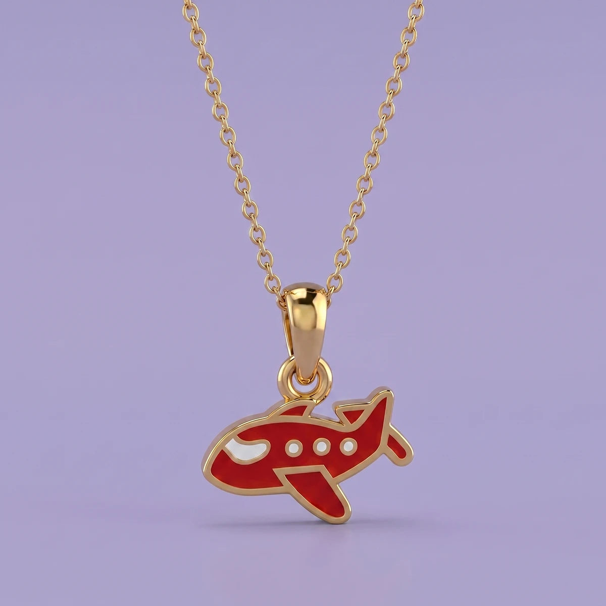 Sky Explorer Aeroplane Gold Pendant | Tinyfacets | aeroplane gold pendant travel design