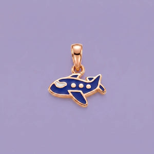 Sky Explorer Aeroplane Gold Pendant