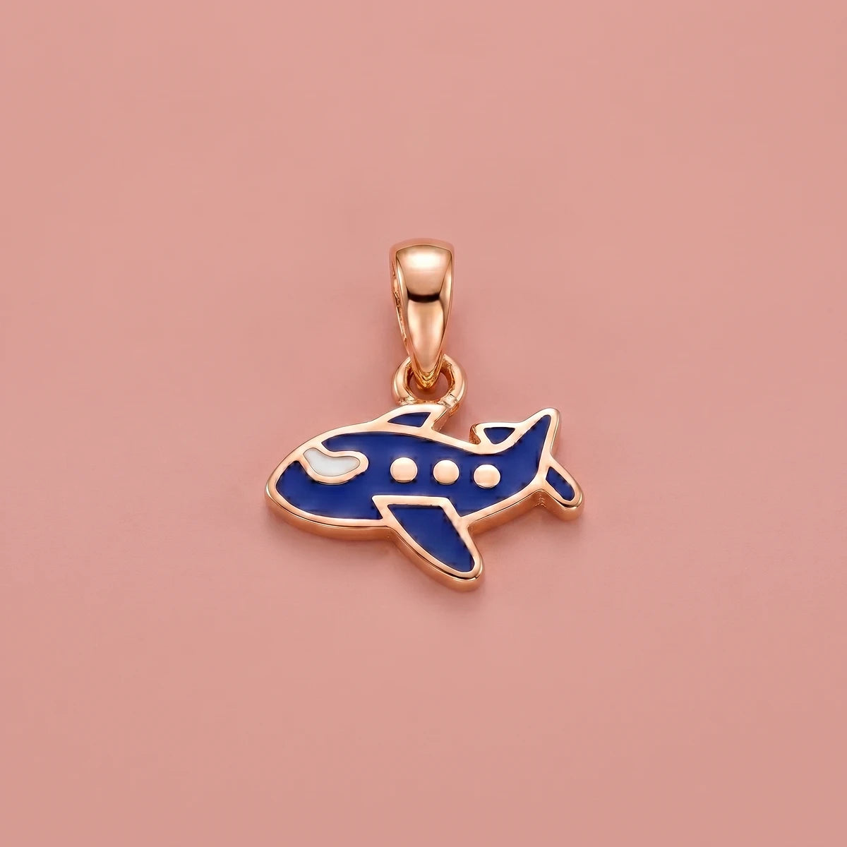 Sky Explorer Aeroplane Gold Pendant