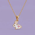 Tiny Bunny Love Gold Pendant | Tinyfacets | bunny gold pendant cute design