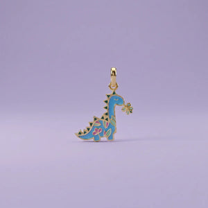 Dino Bloom Charm Gold Pendant