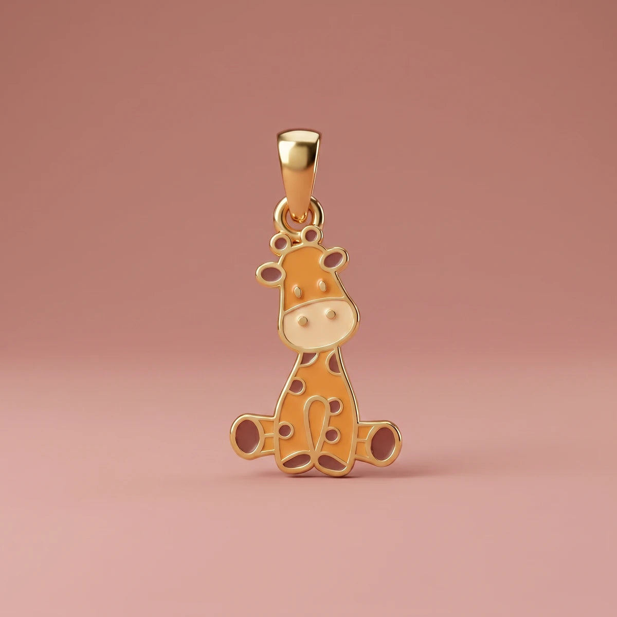Tiny Giraffe Charm Gold Pendant
