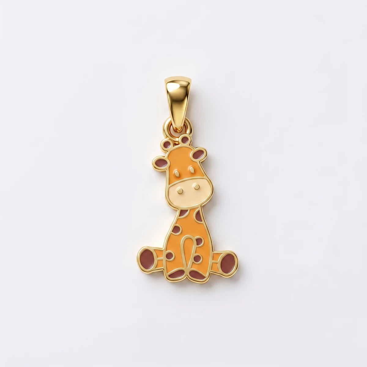 Tiny Giraffe Charm Gold Pendant