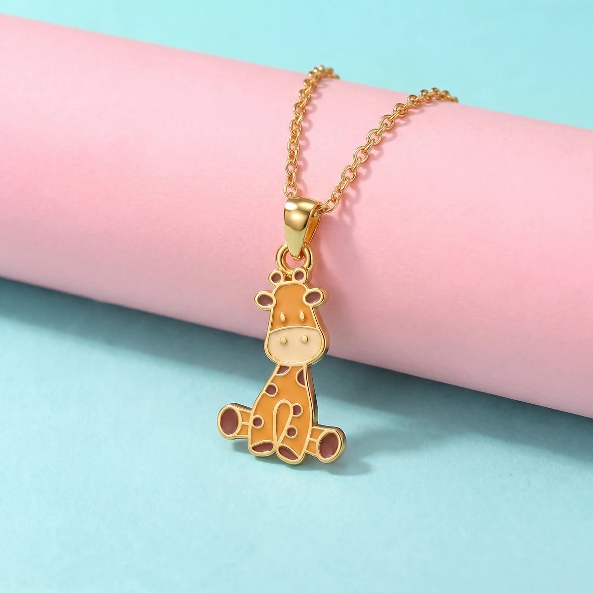 Tiny Giraffe Charm Gold Pendant