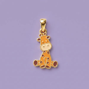 Tiny Giraffe Charm Gold Pendant