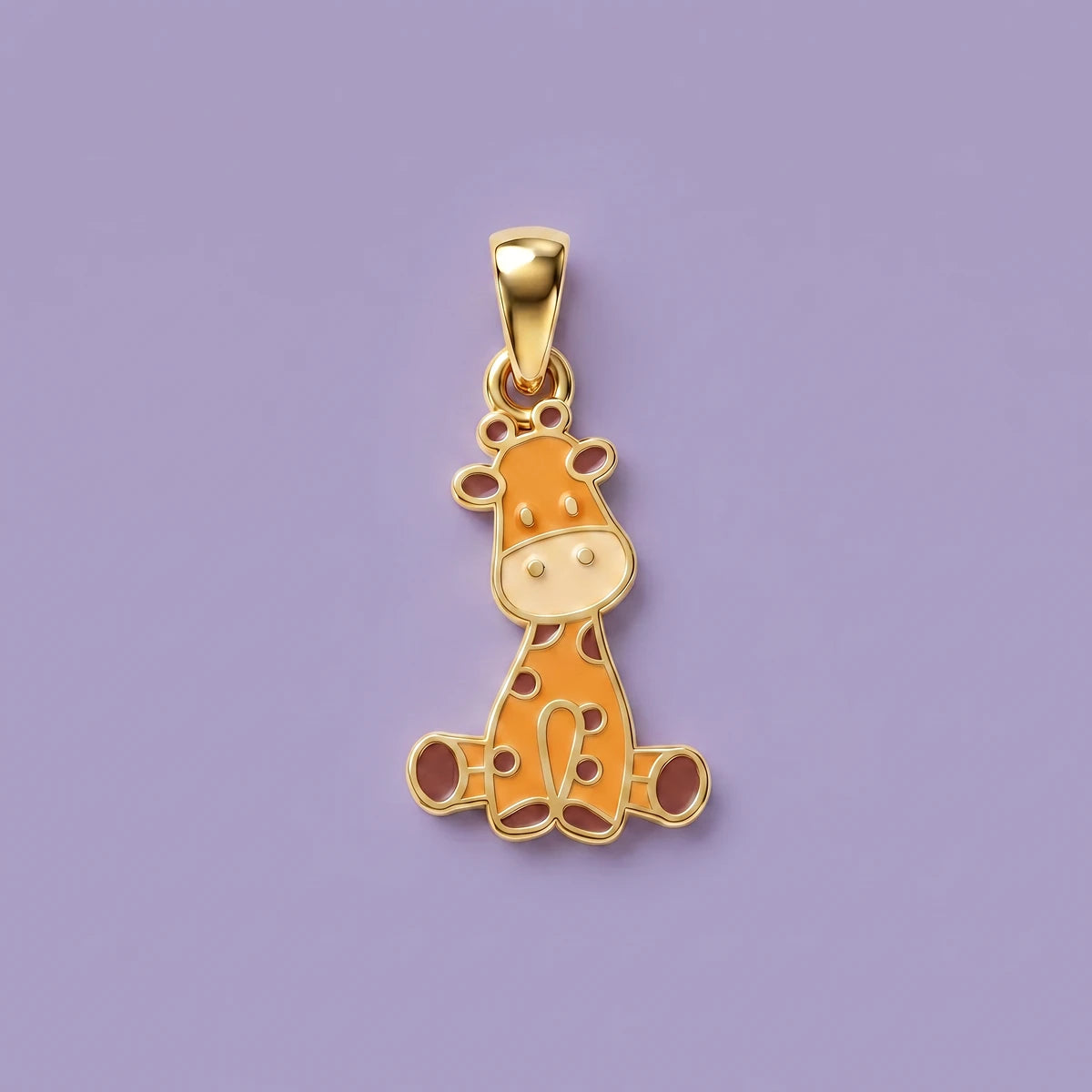 Tiny Giraffe Charm Gold Pendant