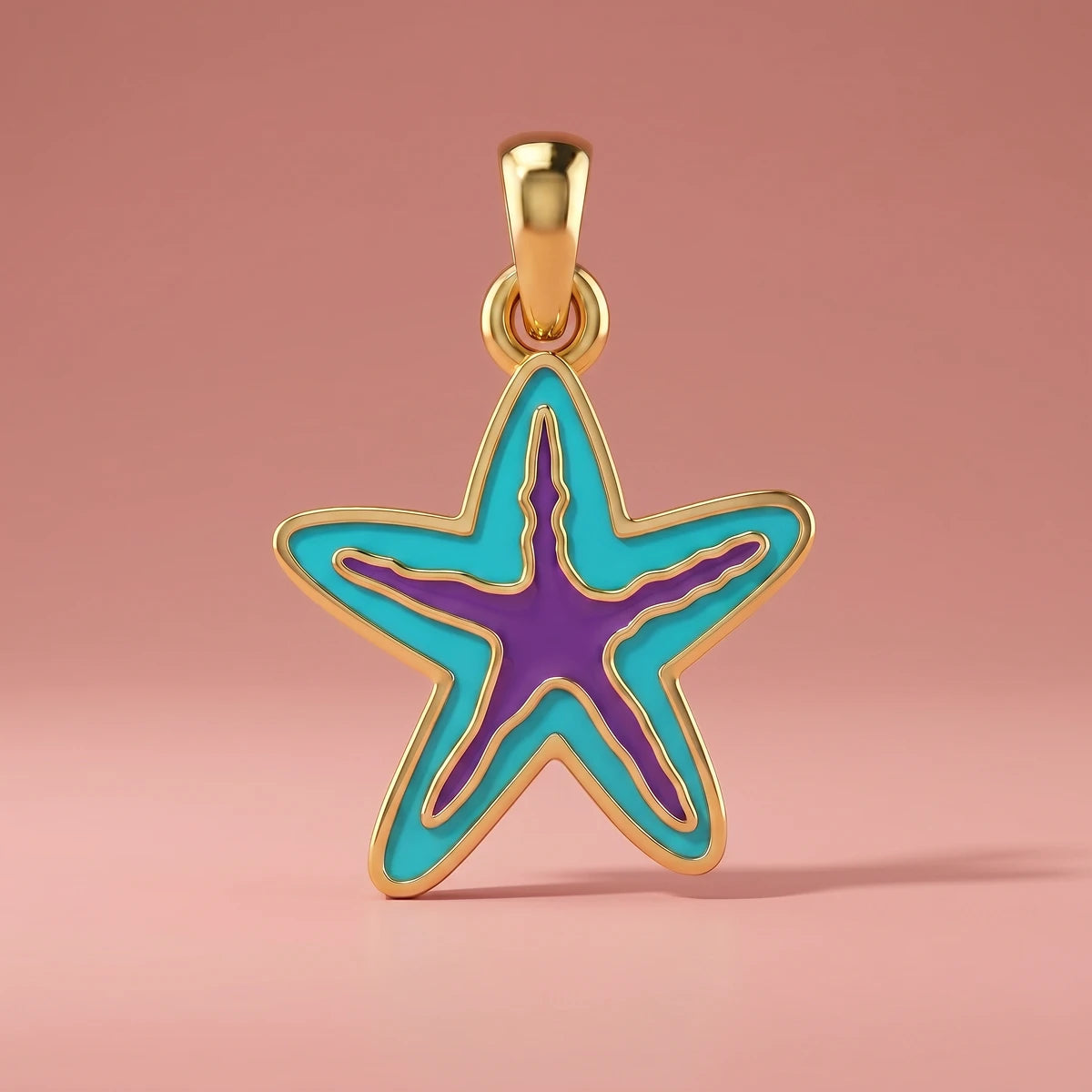 Ocean Starfish Gold Pendant