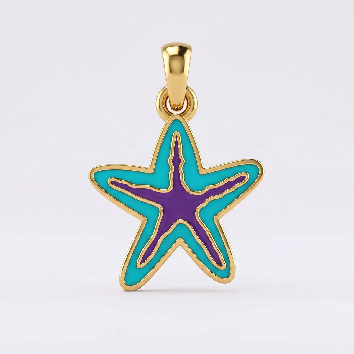 Ocean Starfish Gold Pendant