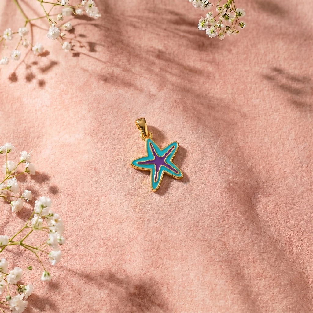 Ocean Starfish Gold Pendant