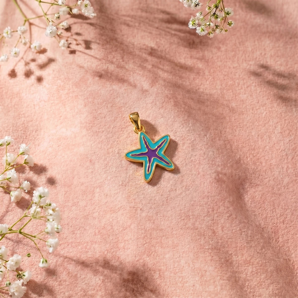 Ocean Starfish Gold Pendant