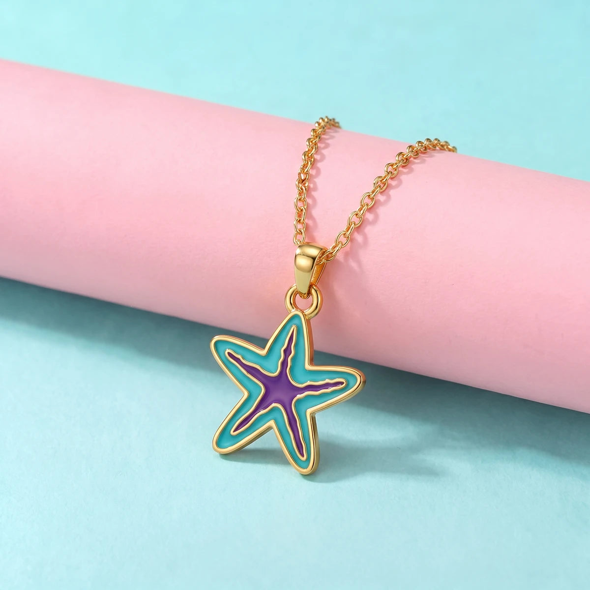 Ocean Starfish Gold Pendant