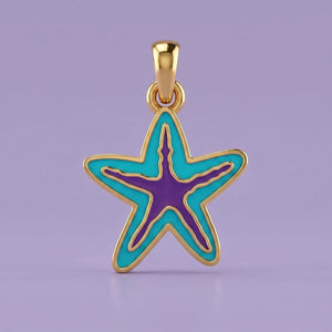 Ocean Starfish Gold Pendant