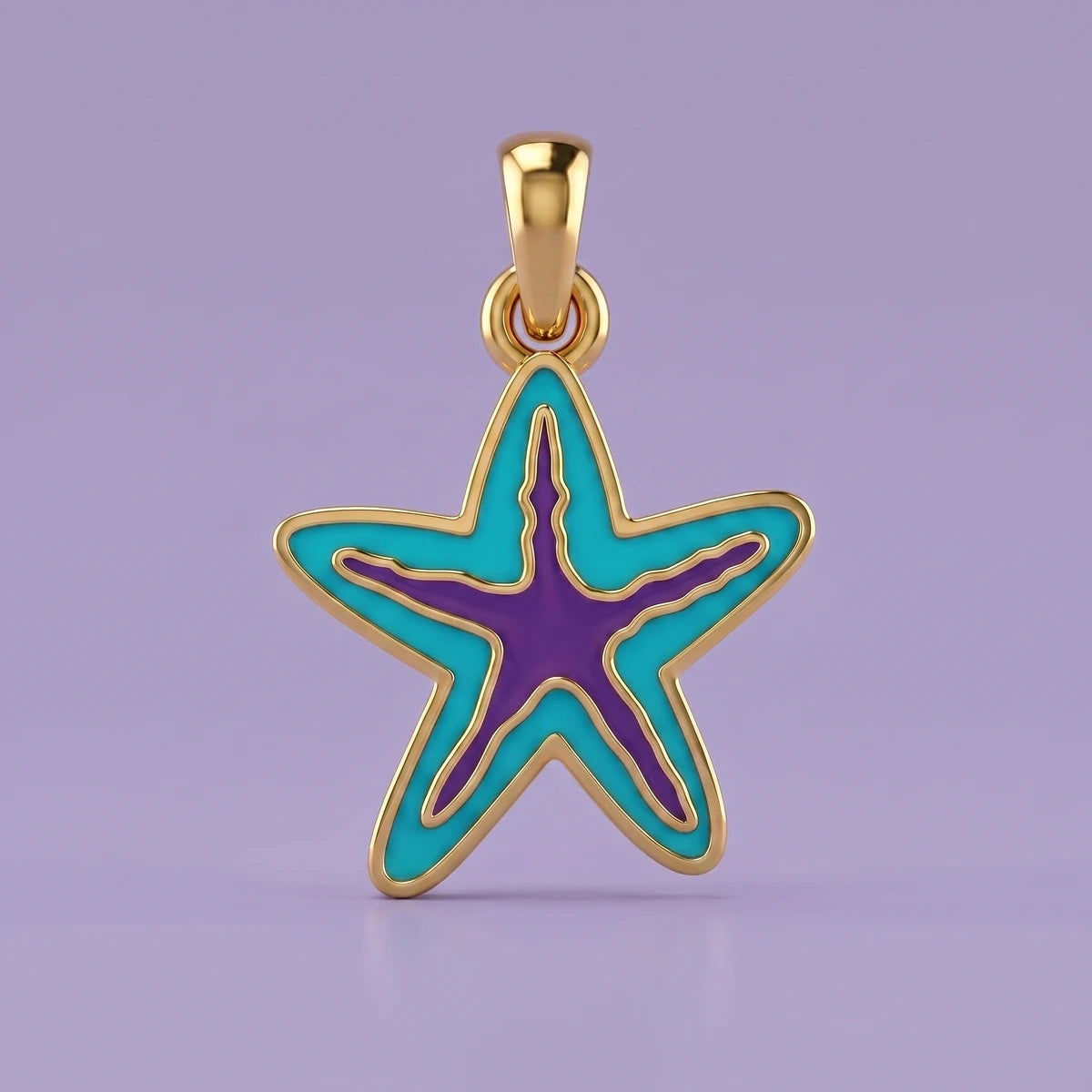 Ocean Starfish Gold Pendant