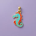 Sunny Seahorse Charm Gold Pendant