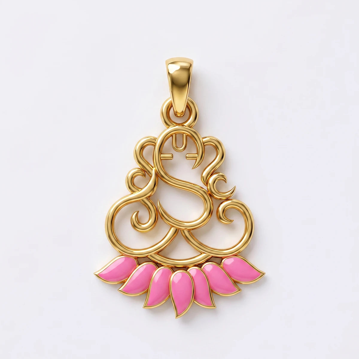 Divine Ganesha Charm Gold Pendant