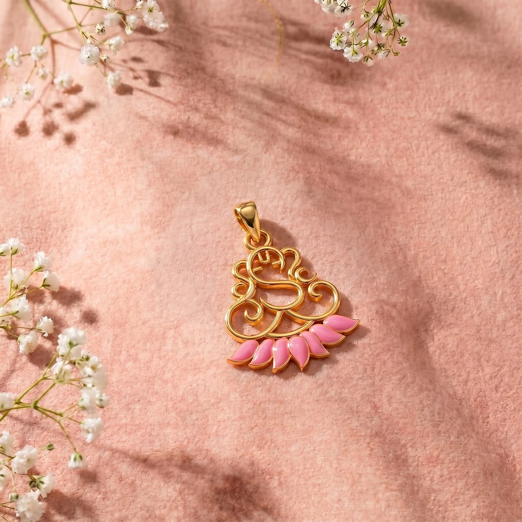 Divine Ganesha Charm Gold Pendant