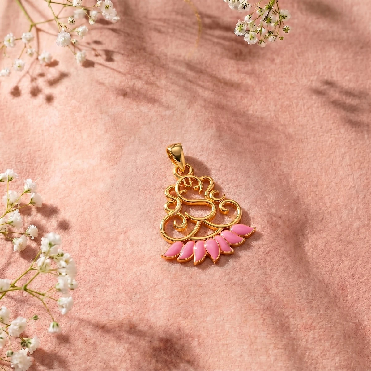 Divine Ganesha Charm Gold Pendant