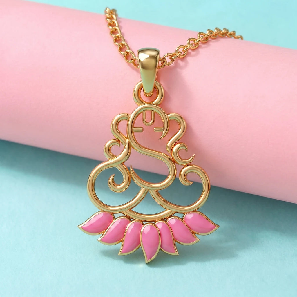 Divine Ganesha Charm Gold Pendant