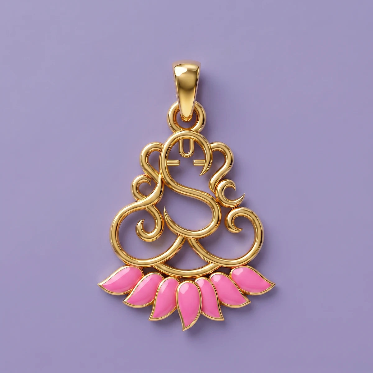 Divine Ganesha Charm Gold Pendant