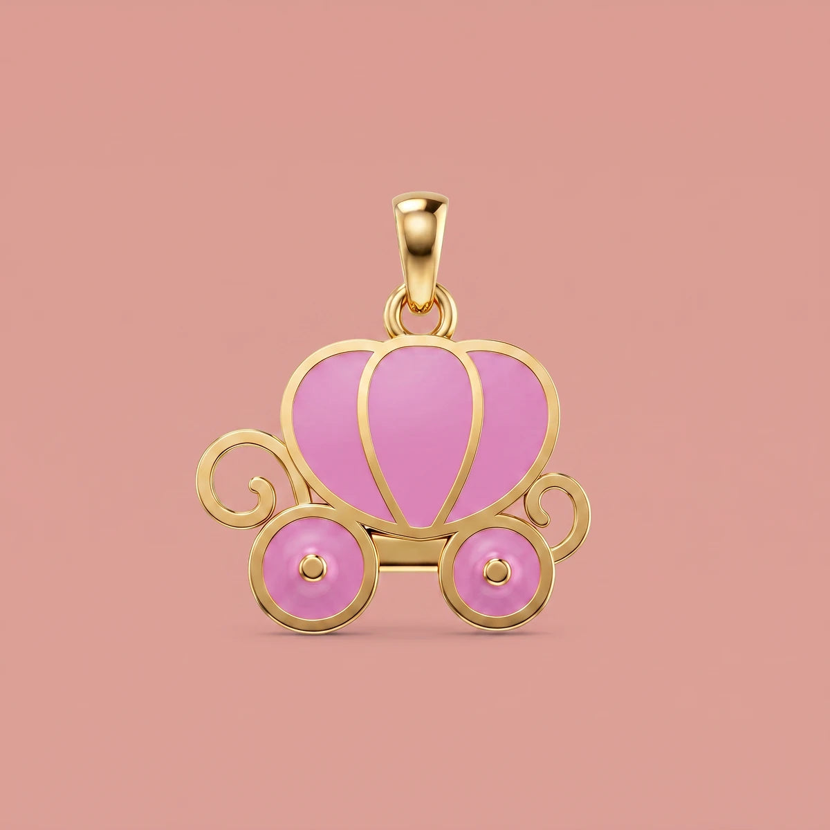 Princess Carriage Gold Pendant