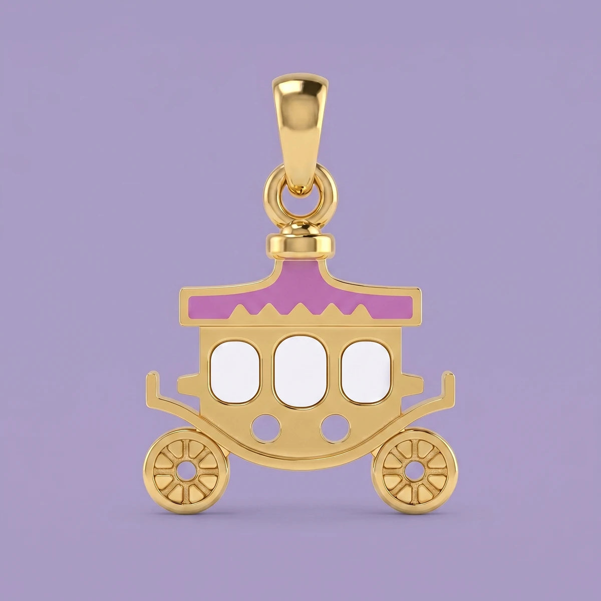 Royal Carriage Gold Pendant