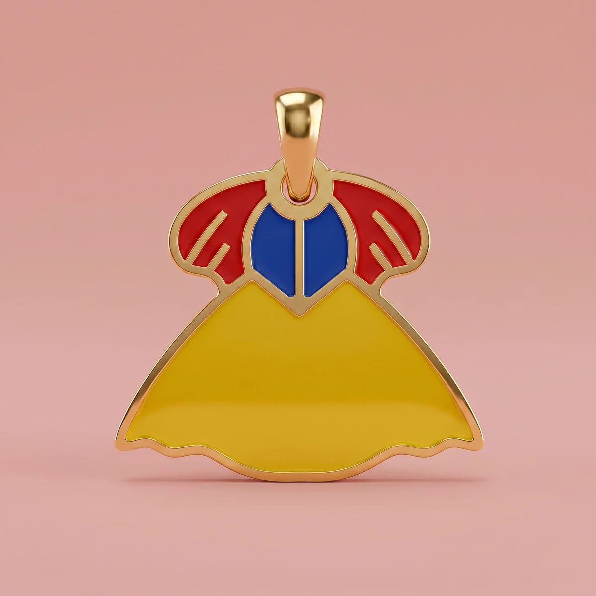 Snow White Dress Gold Pendant
