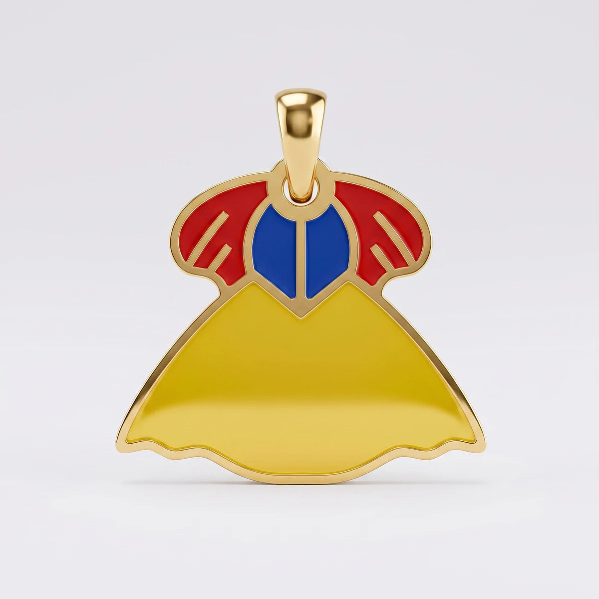Snow White Dress Gold Pendant