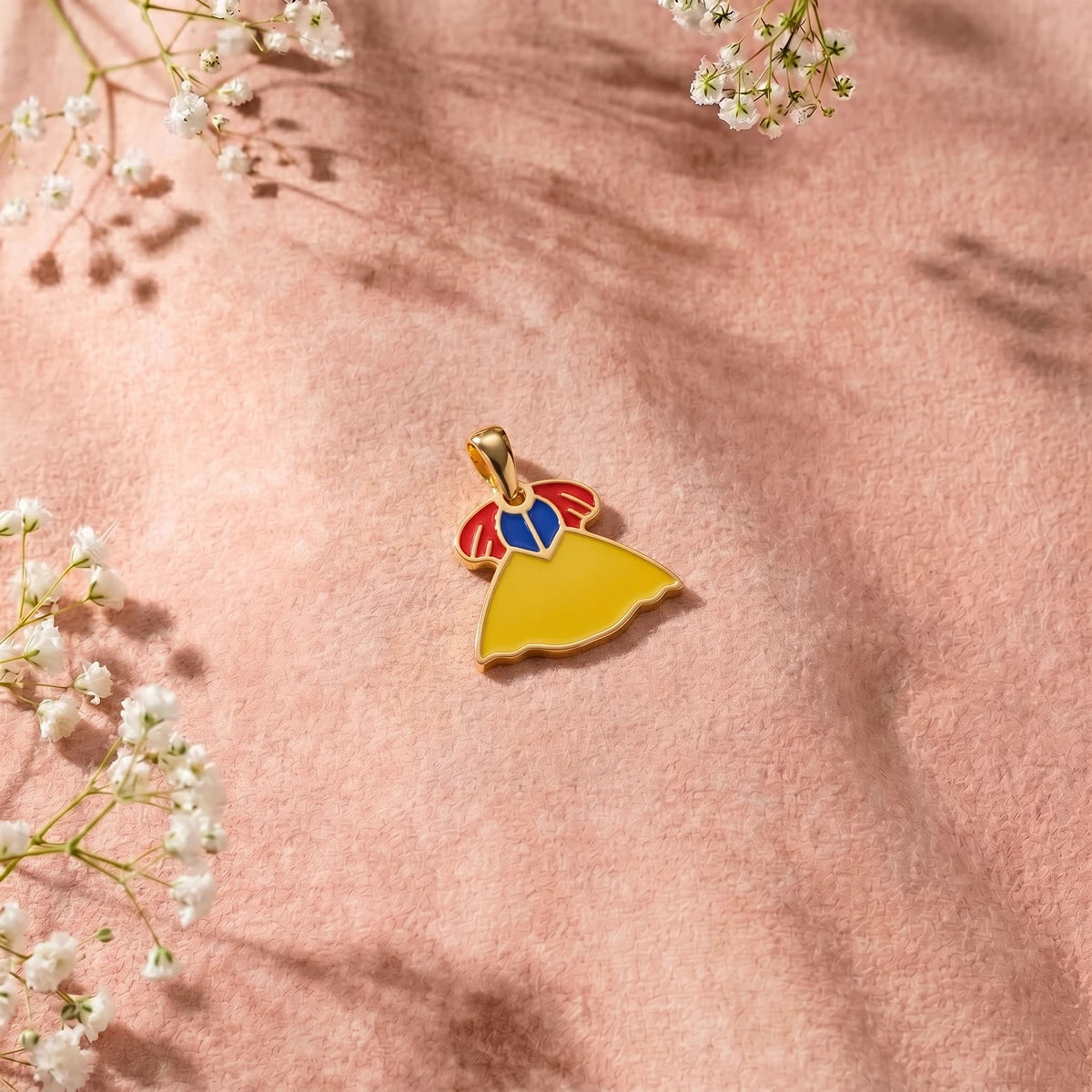 Snow White Dress Gold Pendant