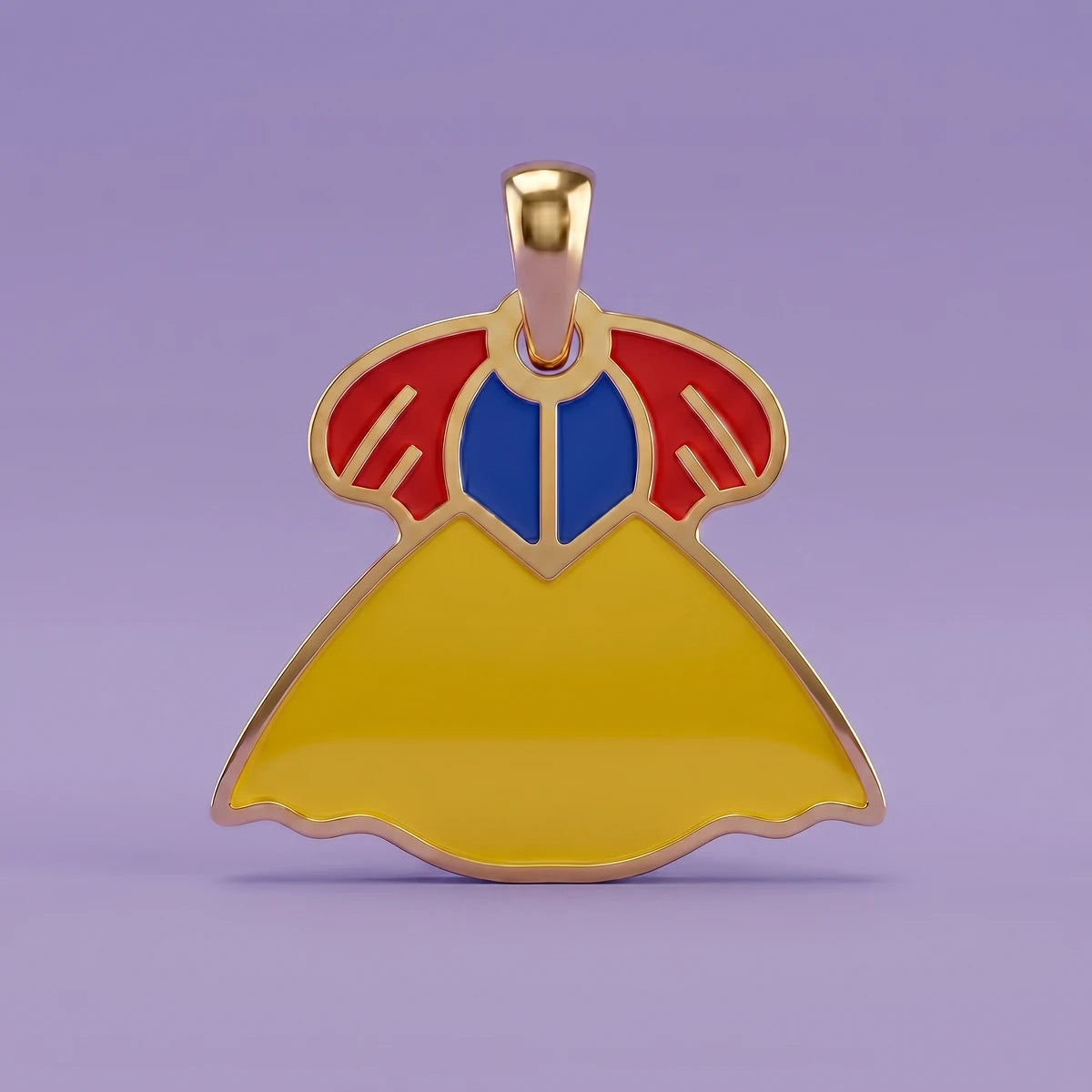 Snow White Dress Gold Pendant