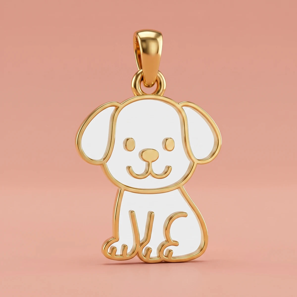 Puppy Love Gold Pendant