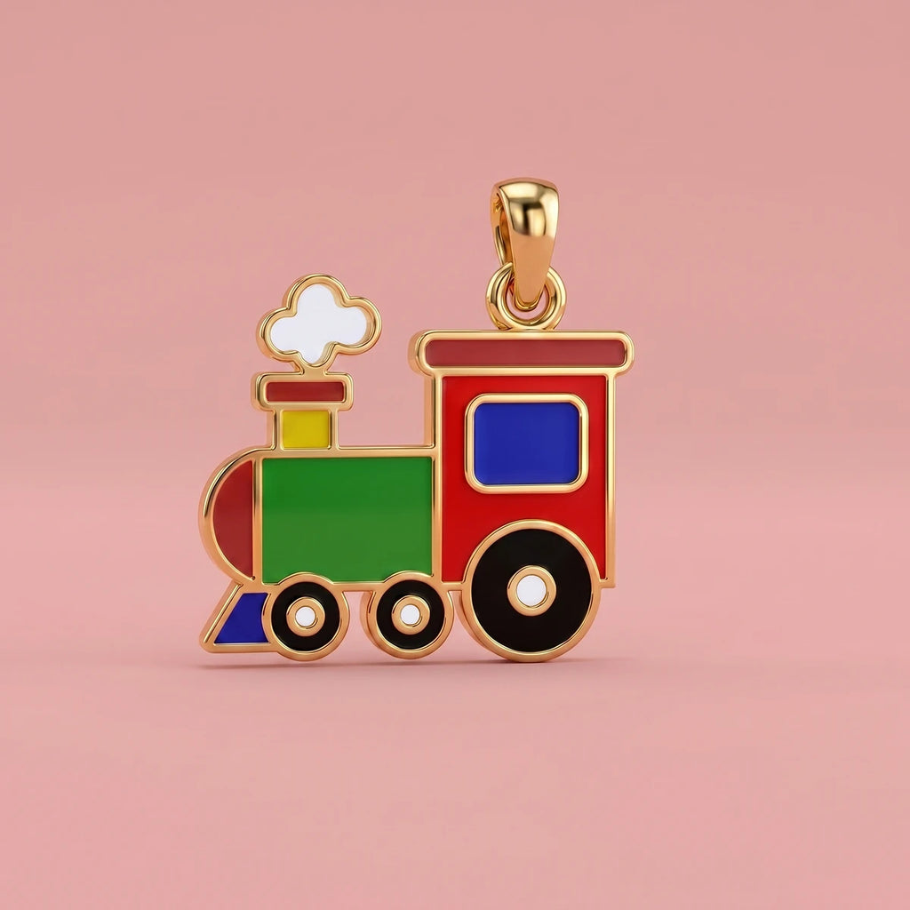 Choo Choo Train Gold Pendant