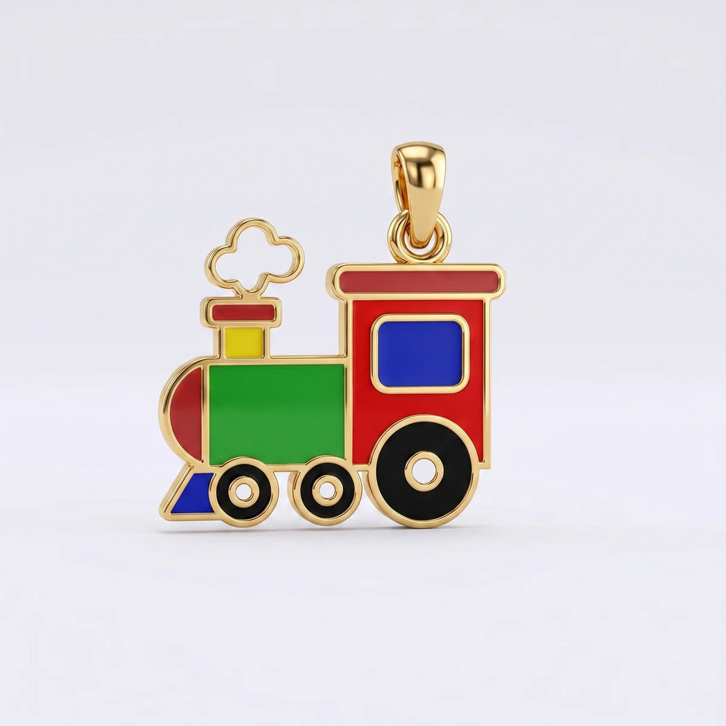 Choo Choo Train Gold Pendant