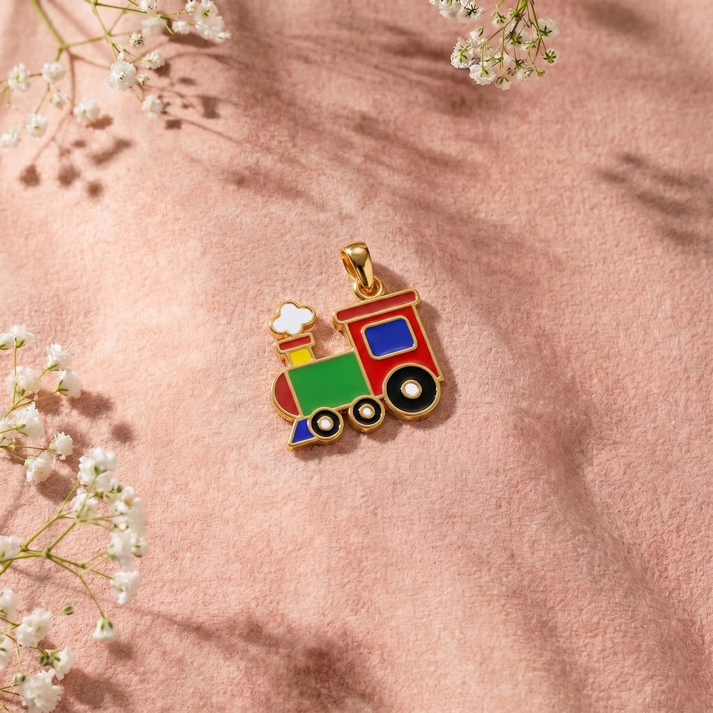 Choo Choo Train Gold Pendant