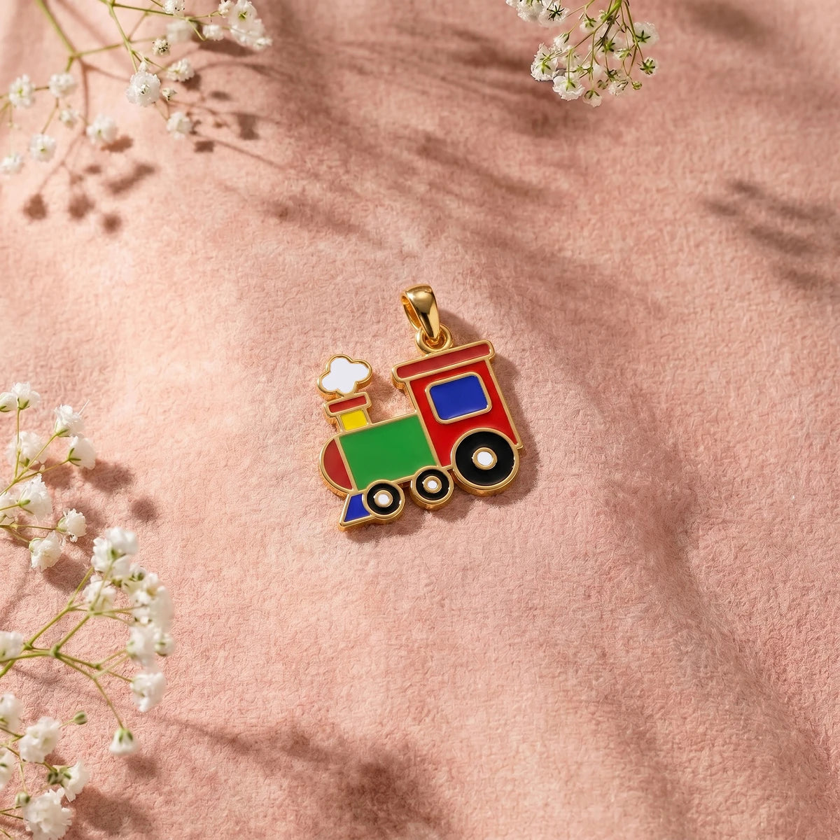 Choo Choo Train Gold Pendant