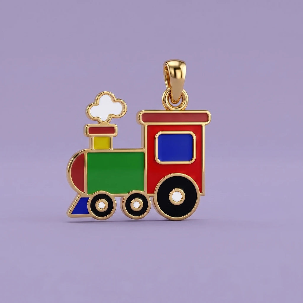 Choo Choo Train Gold Pendant