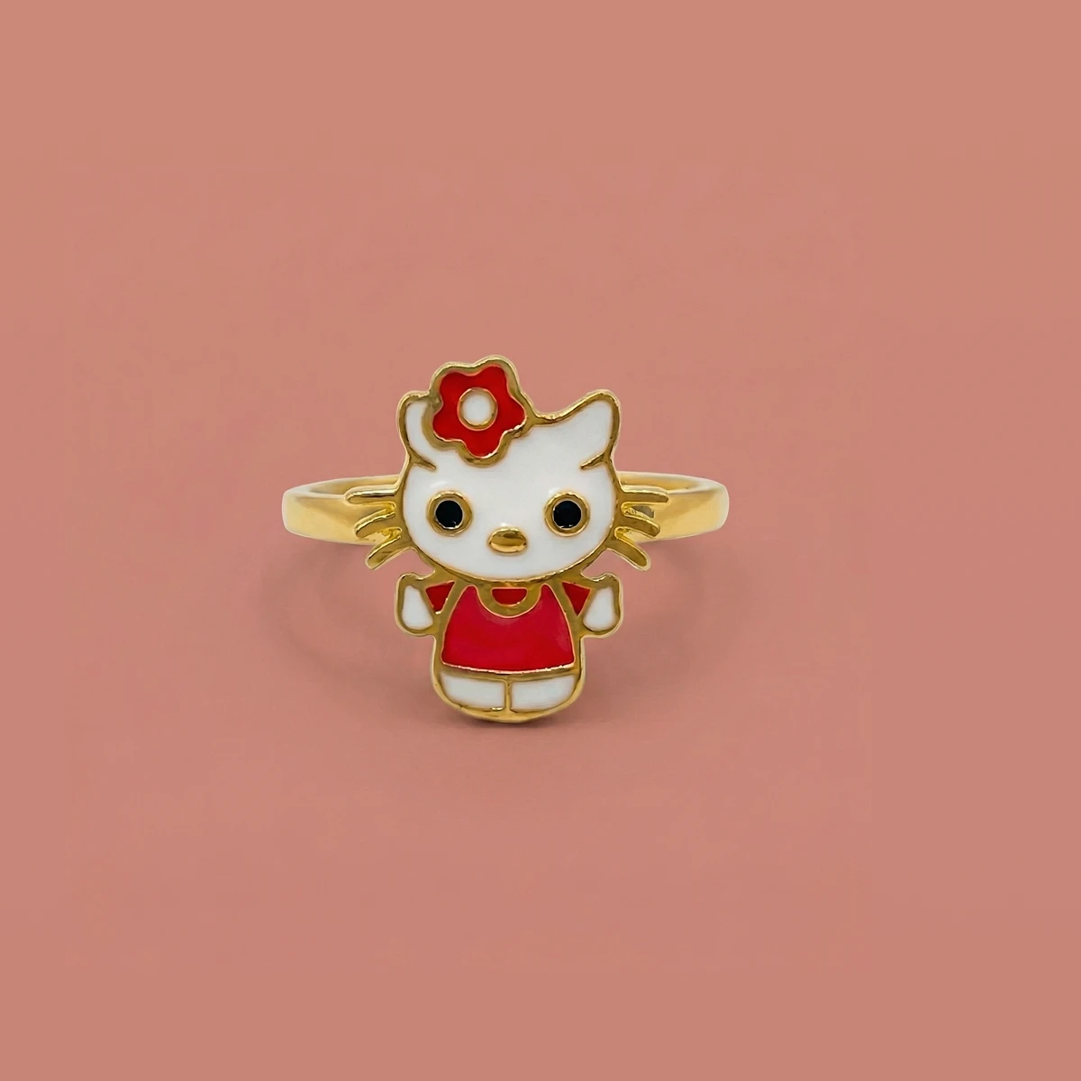 Cute Kitty Enamel Ring | Tinyfacets | cute cute kitty enamel ring design